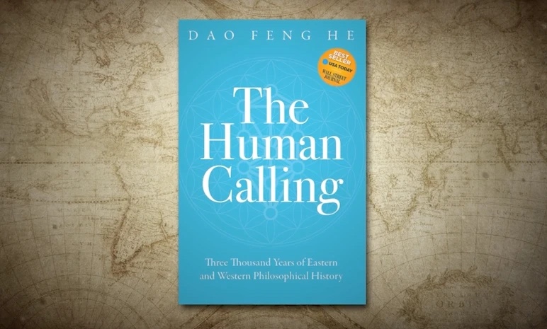 The Human Calling, by Dao Feng He, on an antique world map